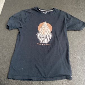 Black tee with graphic on the front